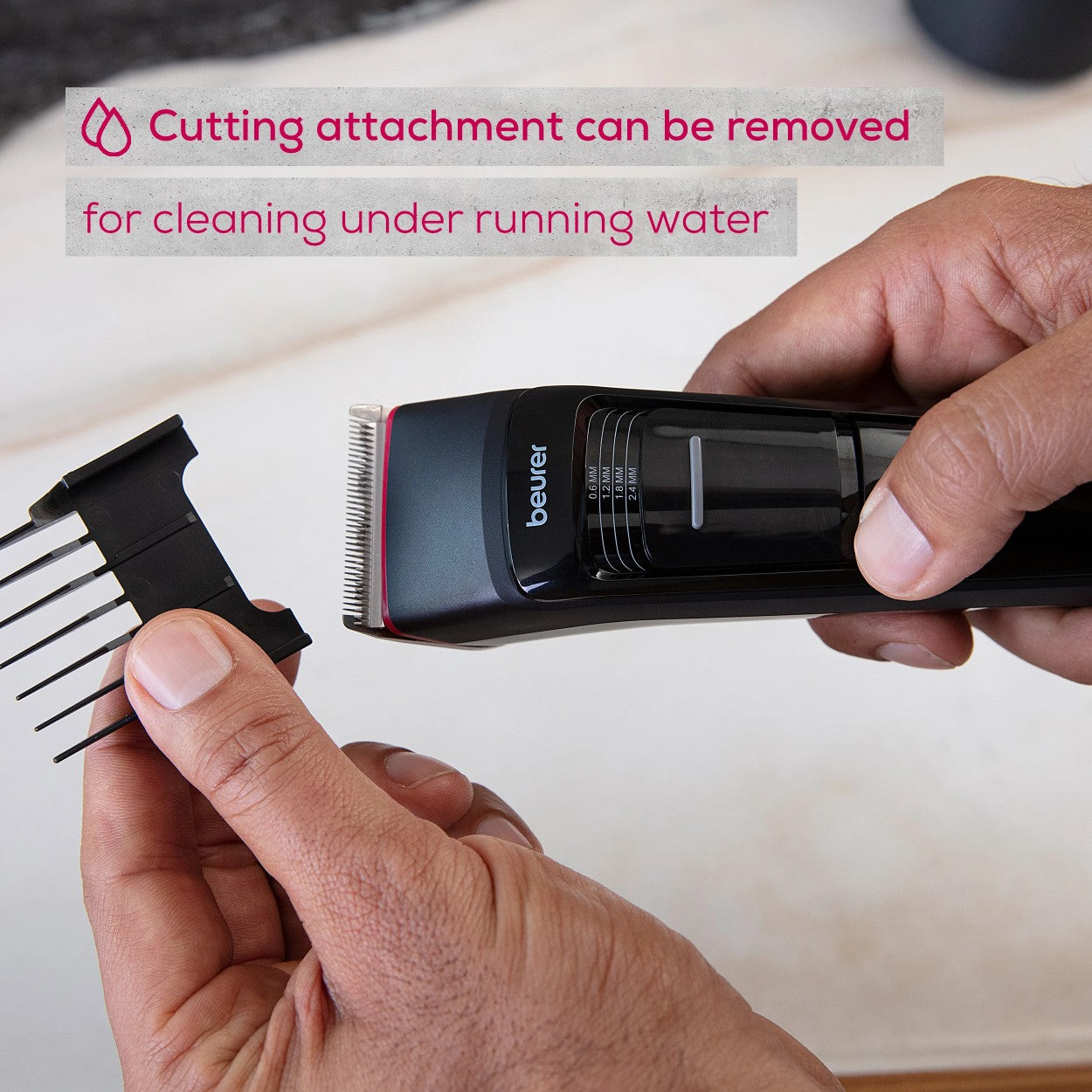 Beurer Germany MN5X Hair Clipper & Trimmer: 7 Attachments. 10 Cutting Lengths. Rechargeable