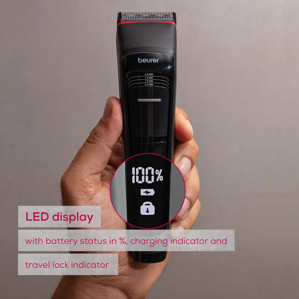 Beurer Germany MN5X Hair Clipper & Trimmer: 7 Attachments. 10 Cutting Lengths. Rechargeable