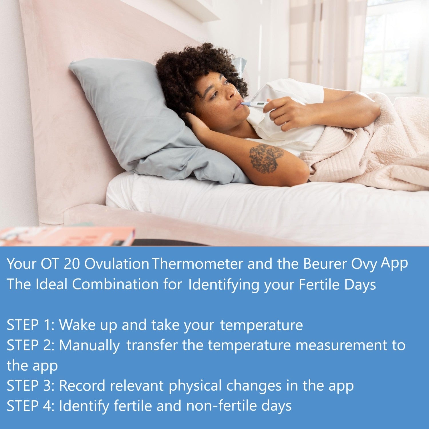 Beurer Basal Body Temperature Thermometer OT 20: Track Ovulation, Cycle, Fertile Days for Natural Family Planning