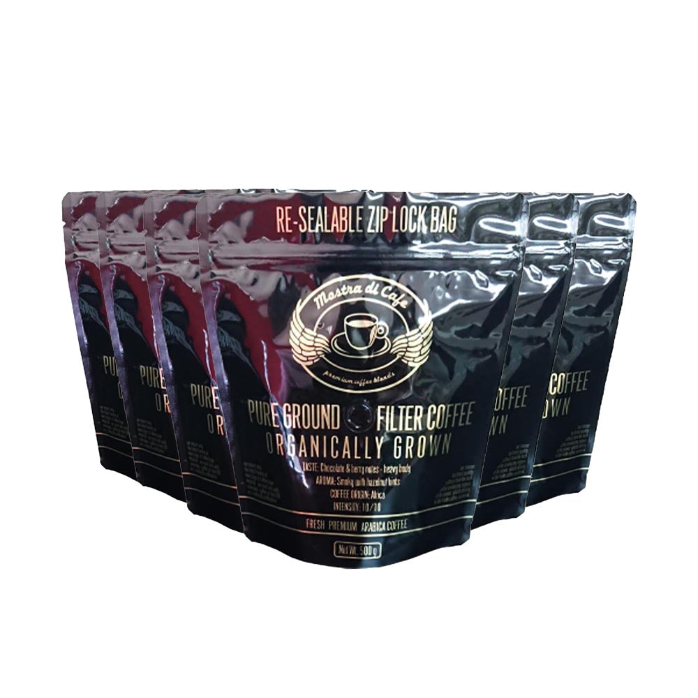 Mostra Di Cafe Organically Grown Ground Coffee 500g - Box of 6