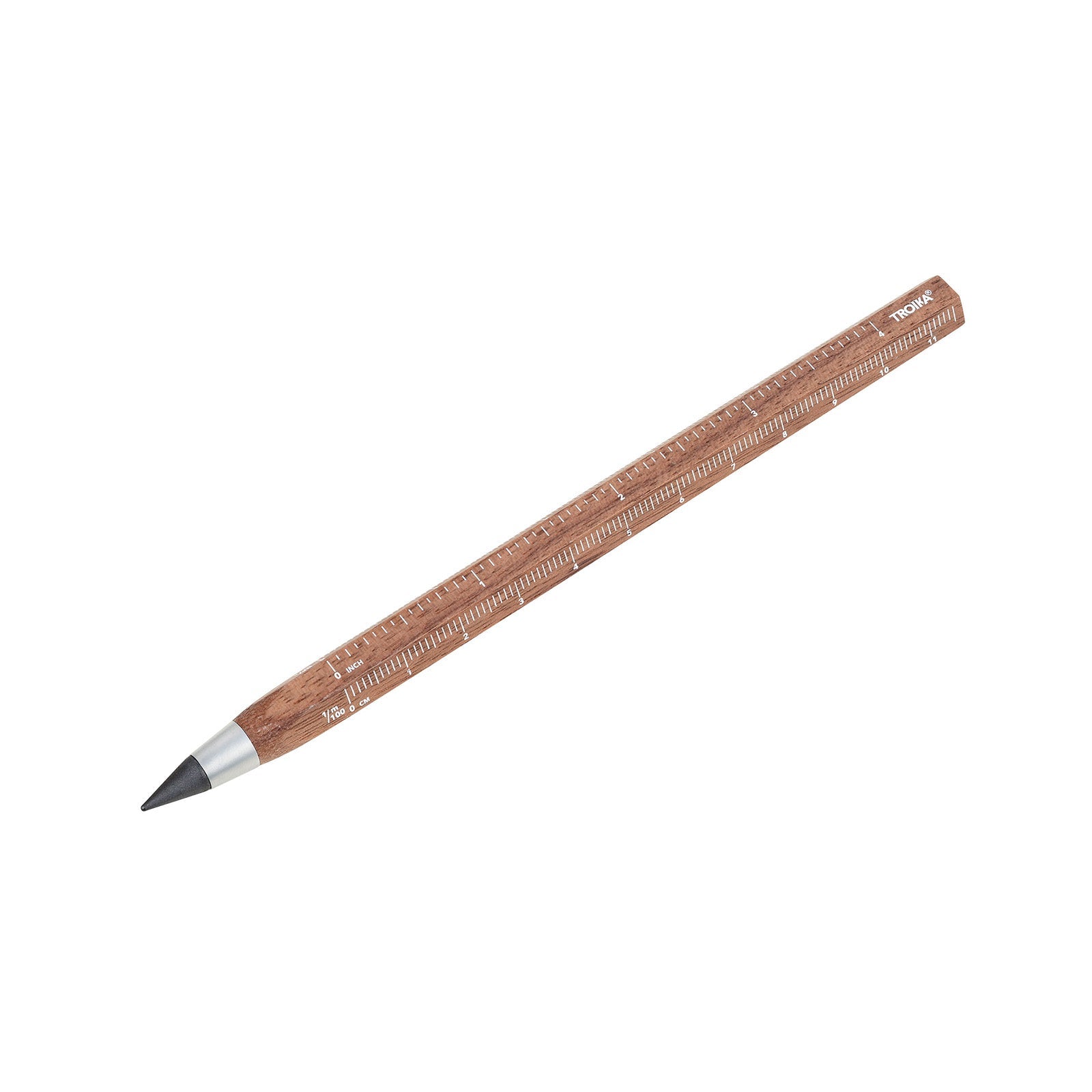 TROIKA Germany Endless Pencil HB | FSC Walnut Wood | 20km | No Sharpening
