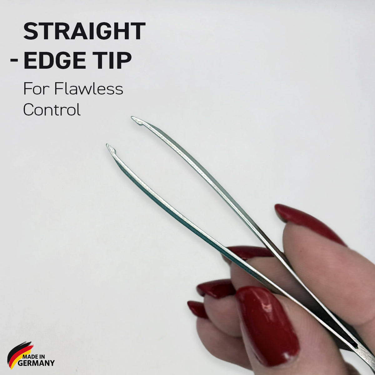 Kellermann 3 Swords Tweezers | Steel | Straight-Edged for Plucking | 7.5cm