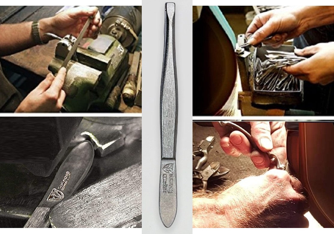 Kellermann 3 Swords Tweezers | Steel | Straight-Edged for Plucking | 7.5cm