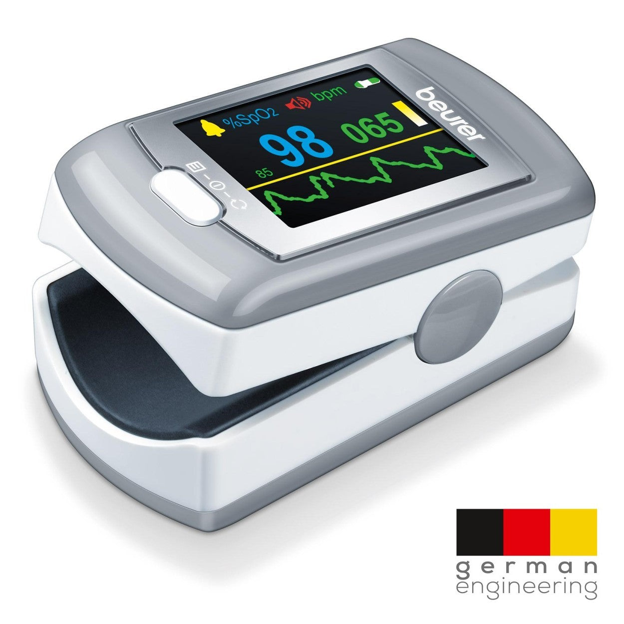 Beurer Germany PO 80 Rechargeable Pulse Oximeter: SpO2 Oxygen Saturation & Heart Rate