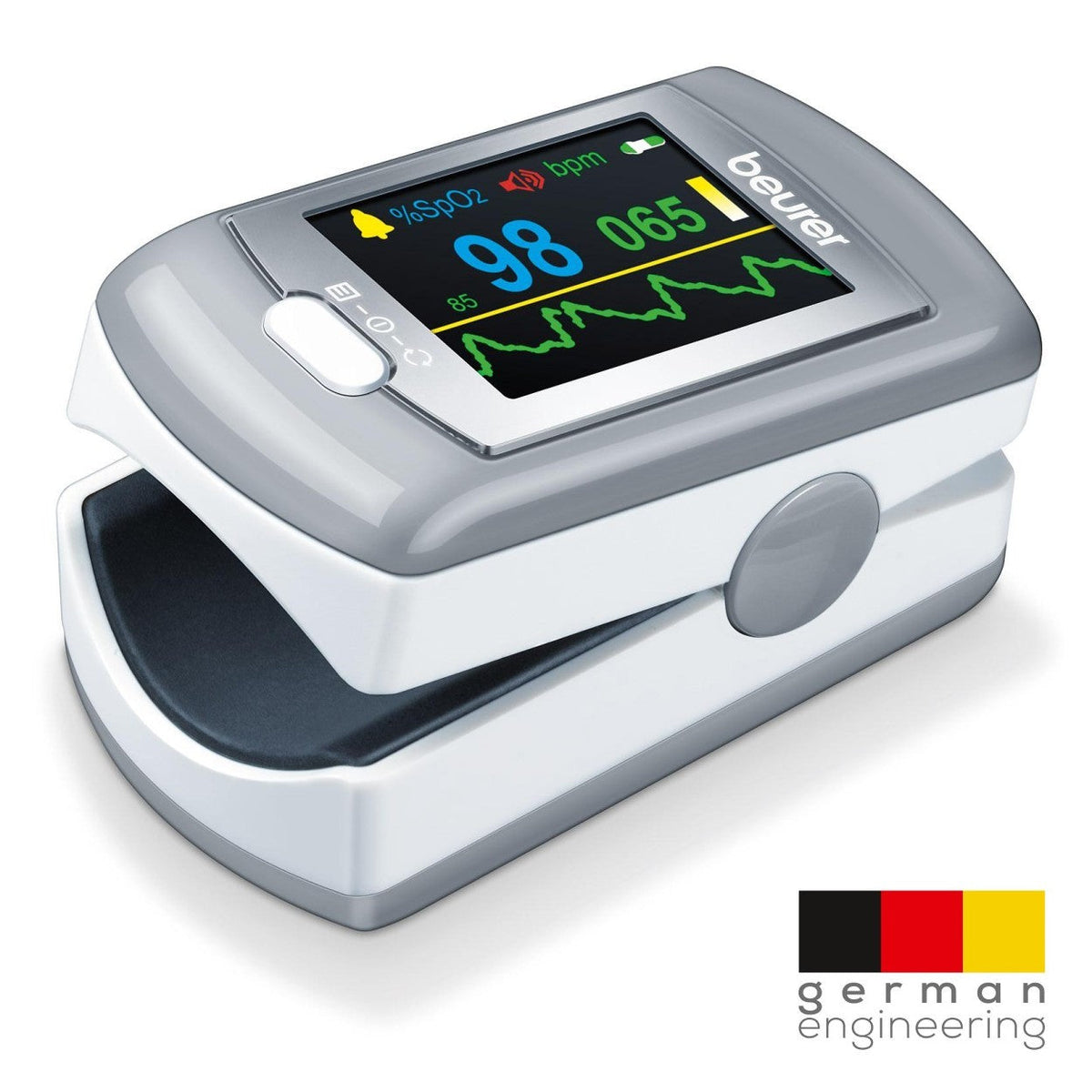 Beurer Germany PO 80 Rechargeable Pulse Oximeter: SpO2 Oxygen Saturation & Heart Rate