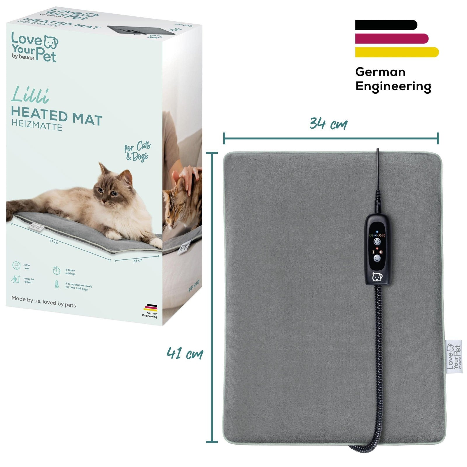 Love Your Pet by Beurer - Lilli - Small Pet Heating Mat for Dogs & Cats - 41 x 34 cm