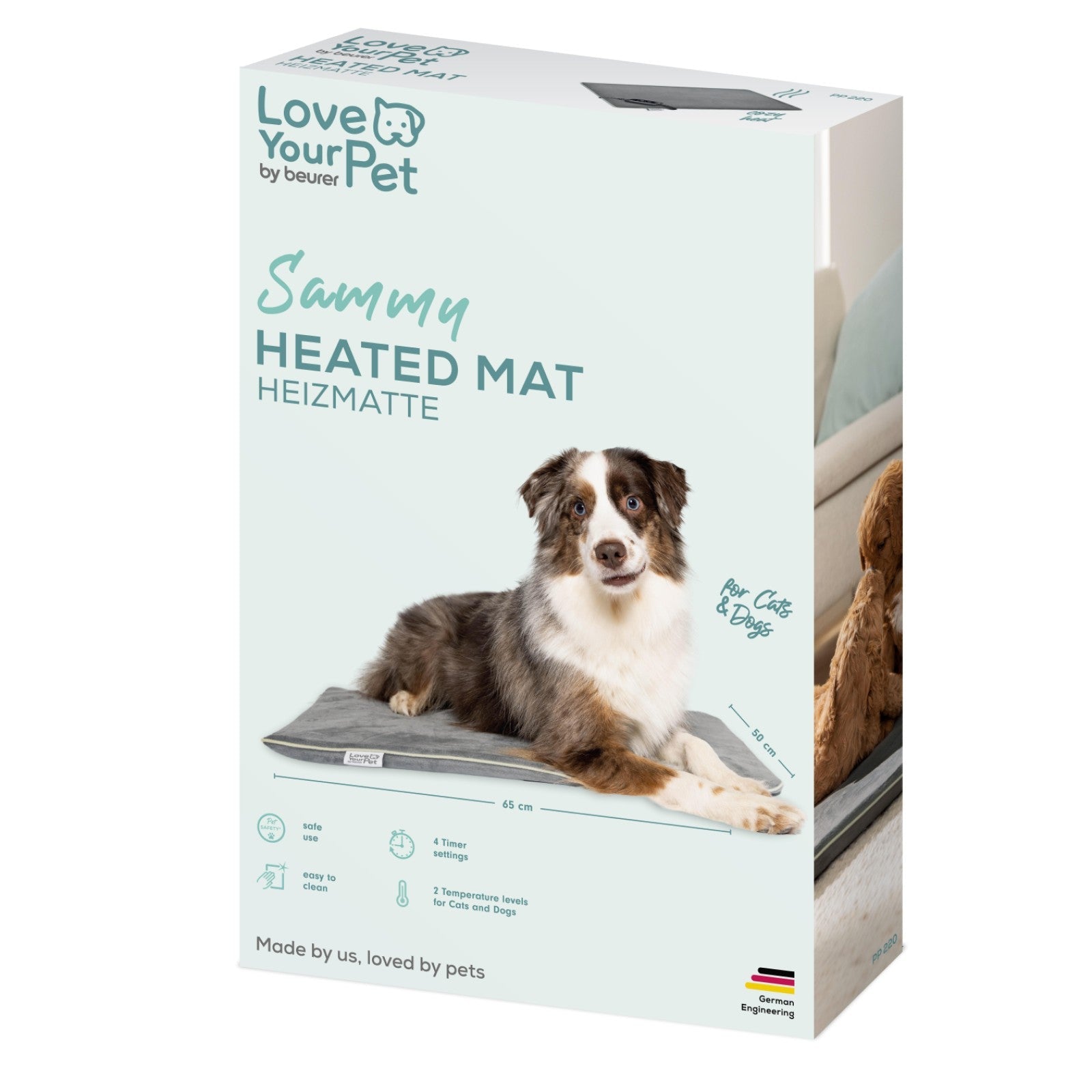 Love Your Pet by Beurer - Sammy - Large Pet Heating Mat for Dogs & Cats - 65 x 50 cm