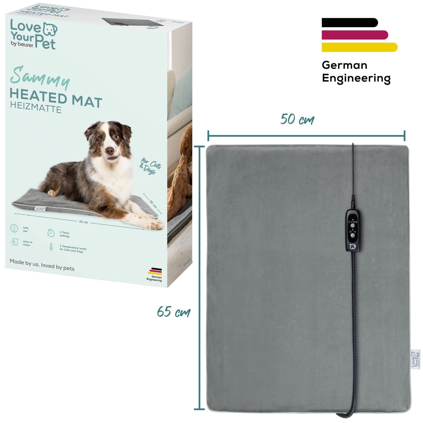Love Your Pet by Beurer - Sammy - Large Pet Heating Mat for Dogs & Cats - 65 x 50 cm