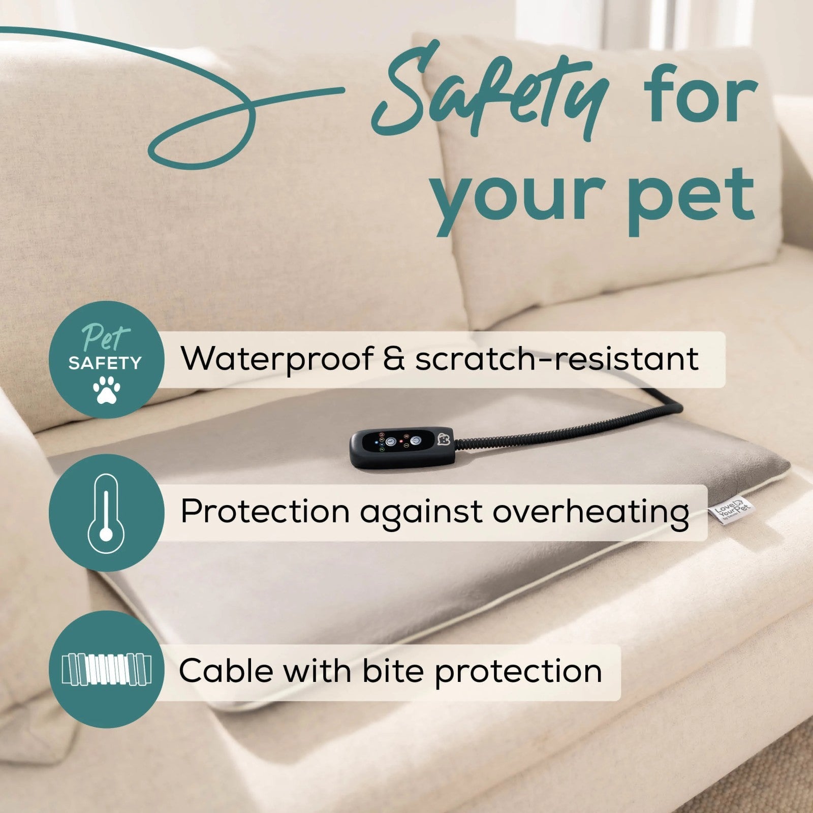 Love Your Pet by Beurer - Sammy - Large Pet Heating Mat for Dogs & Cats - 65 x 50 cm