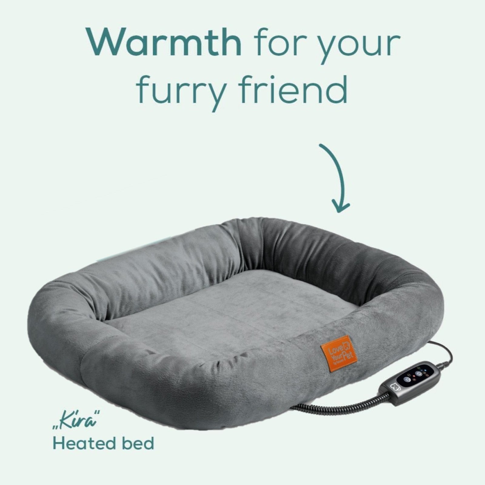 Love Your Pet by Beurer KIRA Heated Pet Bed for Dogs & Cats 58x50x10cm