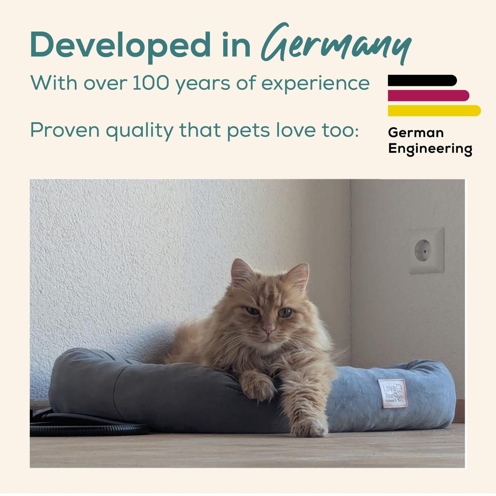 Love Your Pet by Beurer KIRA Heated Pet Bed for Dogs & Cats 58x50x10cm