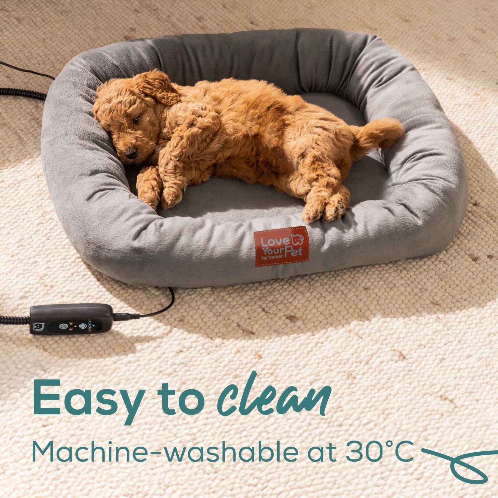 Love Your Pet by Beurer KIRA Heated Pet Bed for Dogs & Cats 58x50x10cm