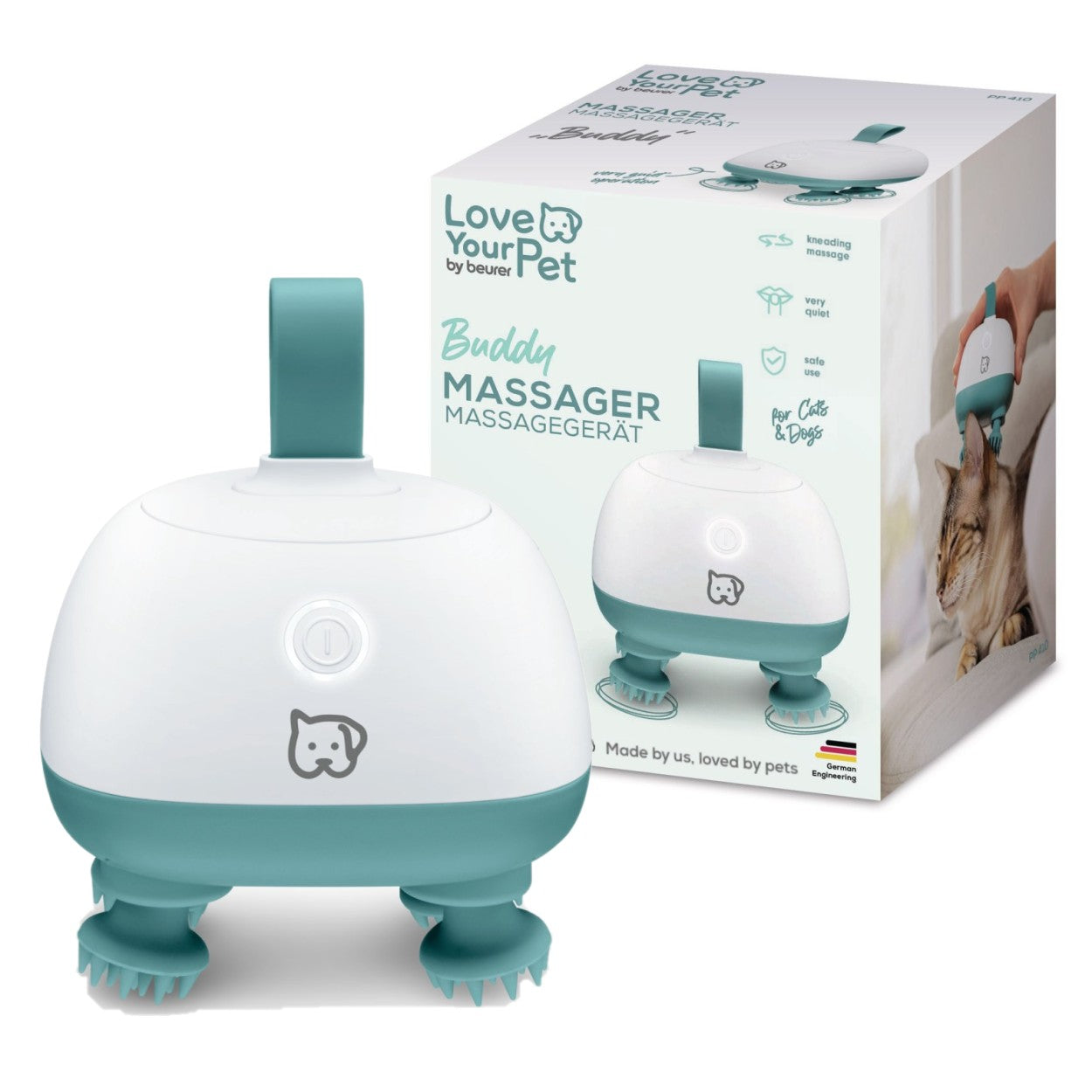 Beurer Massager for Dogs & Cats | Gentle Kneading Massage for Pets | Rechargeable | “Buddy”