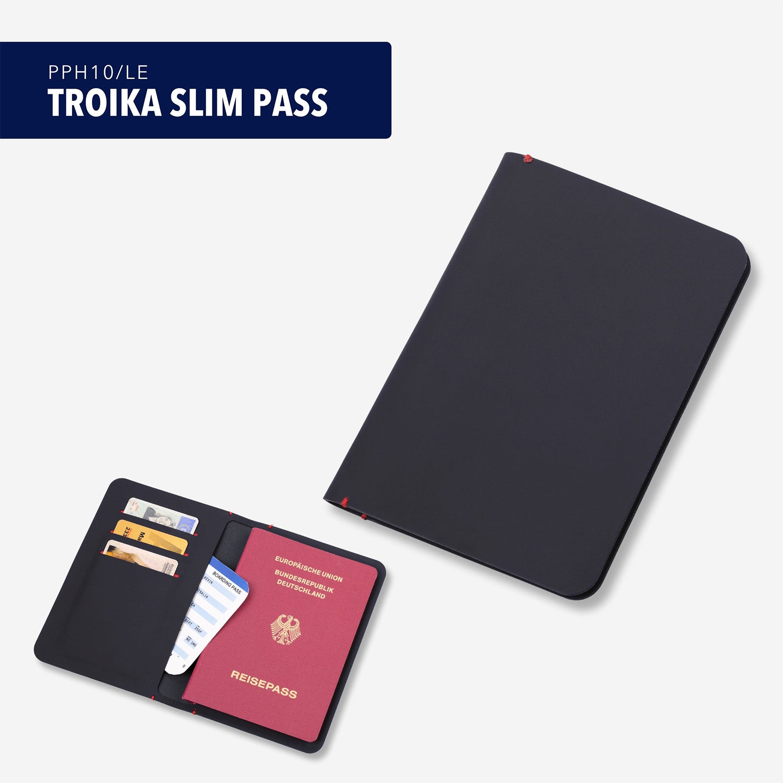 TROIKA Germany RFID Passport Cover | Card Case | Antibacterial Surface