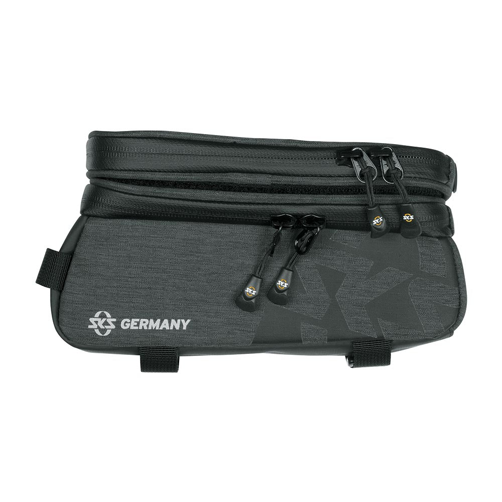 SKS Bike Top Tube Bag with Clear Smartphone Pouch - TRAVELLER SMART Black