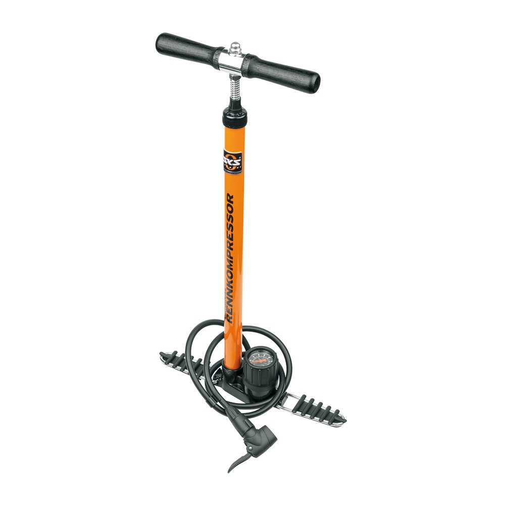 Demo - SKS Bike Multi-valve Floor Pump - RENNKOMPRESSOR Orange