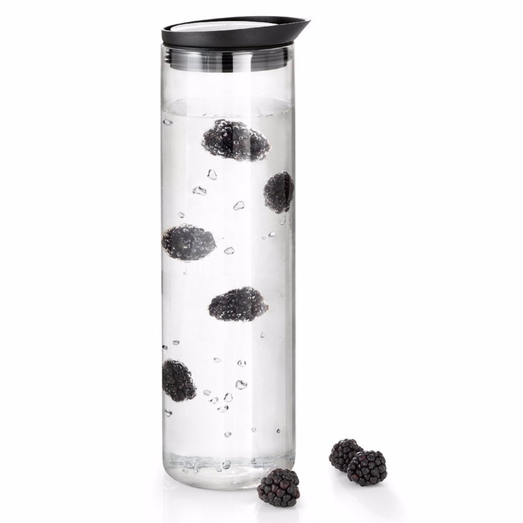 Blomus Water Carafe Black Lid 1000 Ml Fontana