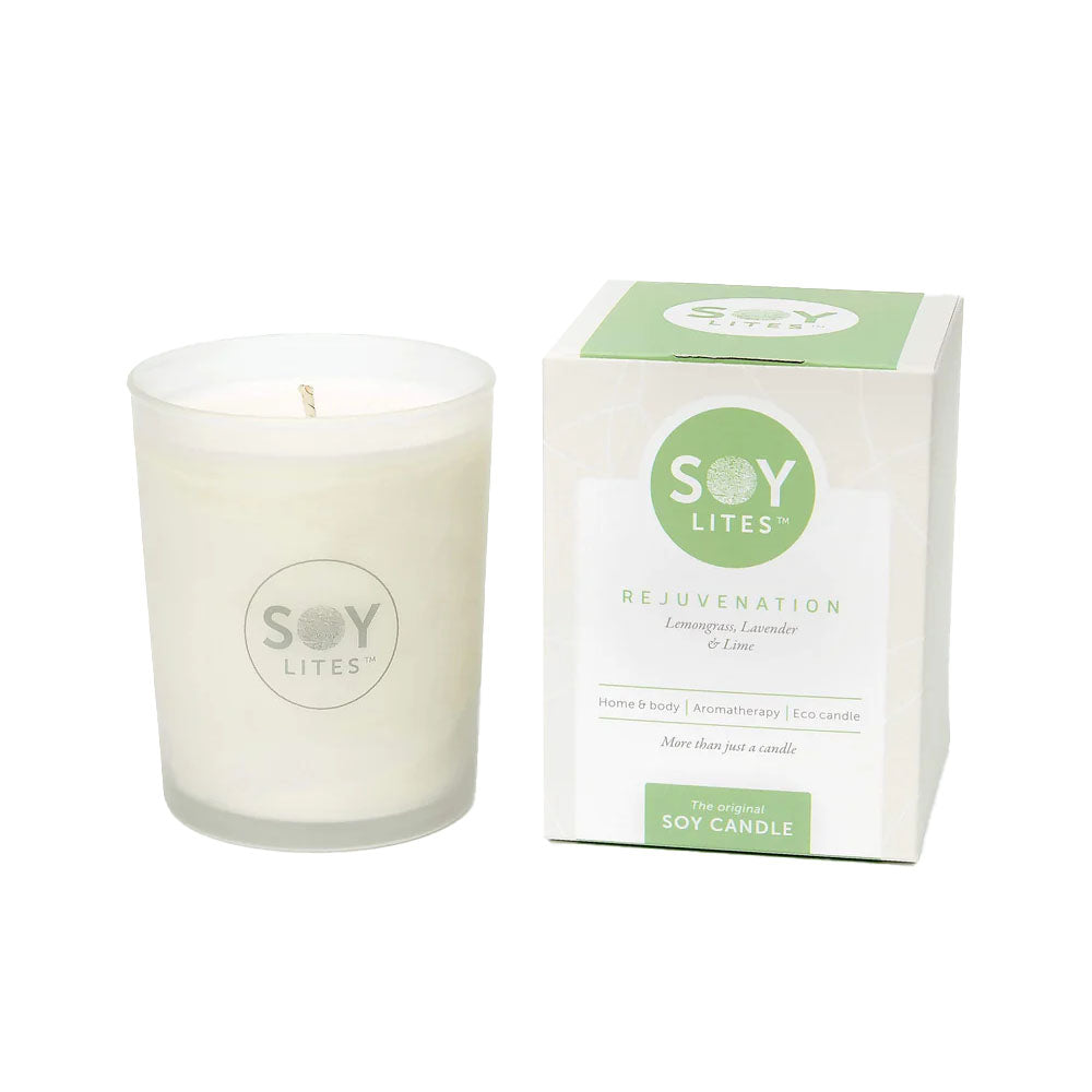 SoyLites Rejuvenation Moisturising Candle - Lemongrass, Lavender & Lime (220ml)