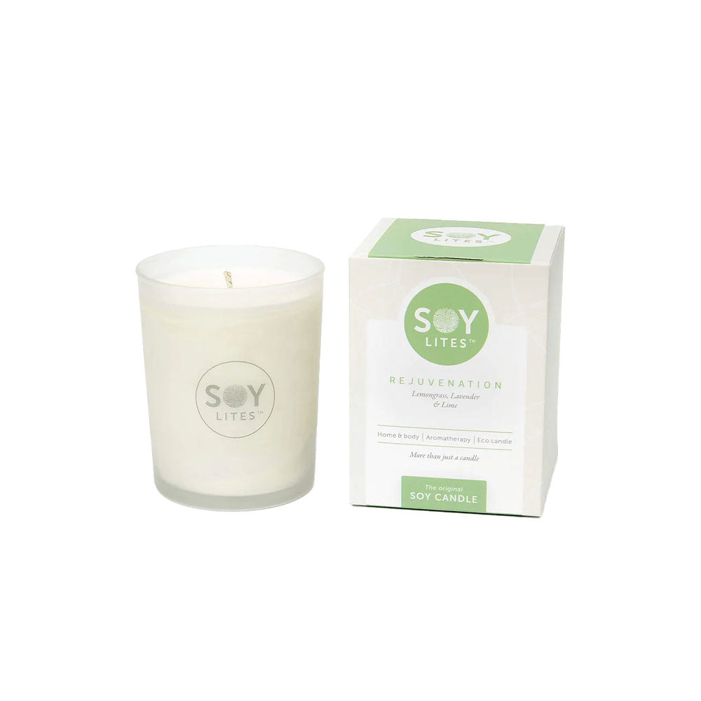 SoyLites Rejuvenation Moisturising Candle - Lemongrass, Lavender & Lime (70ml)