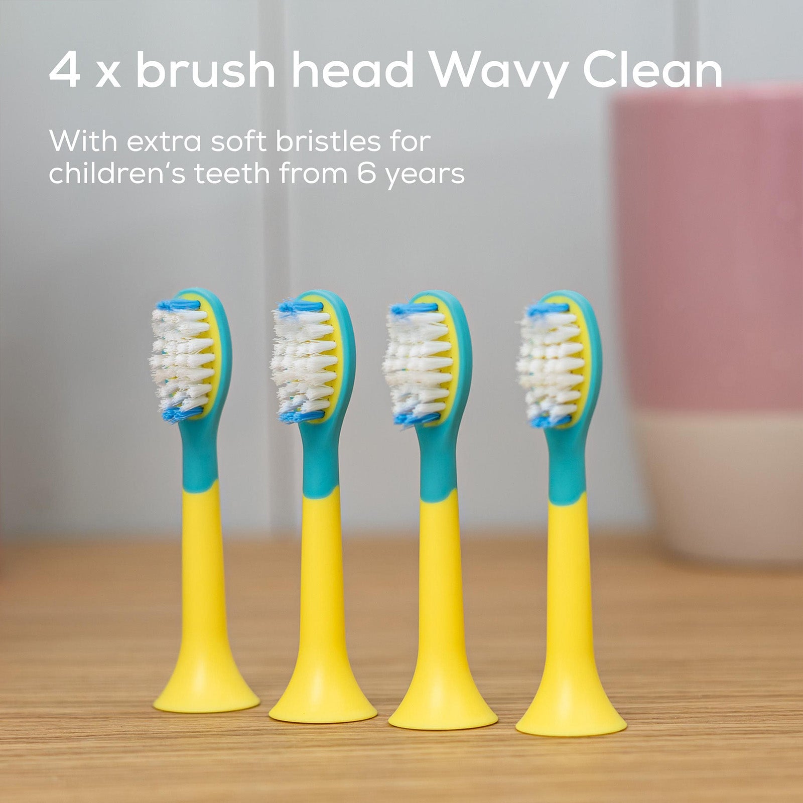 Beurer Germany Wavy Clean Sonic Toothbrush Heads | 4 Pack | Ages 6 and Up