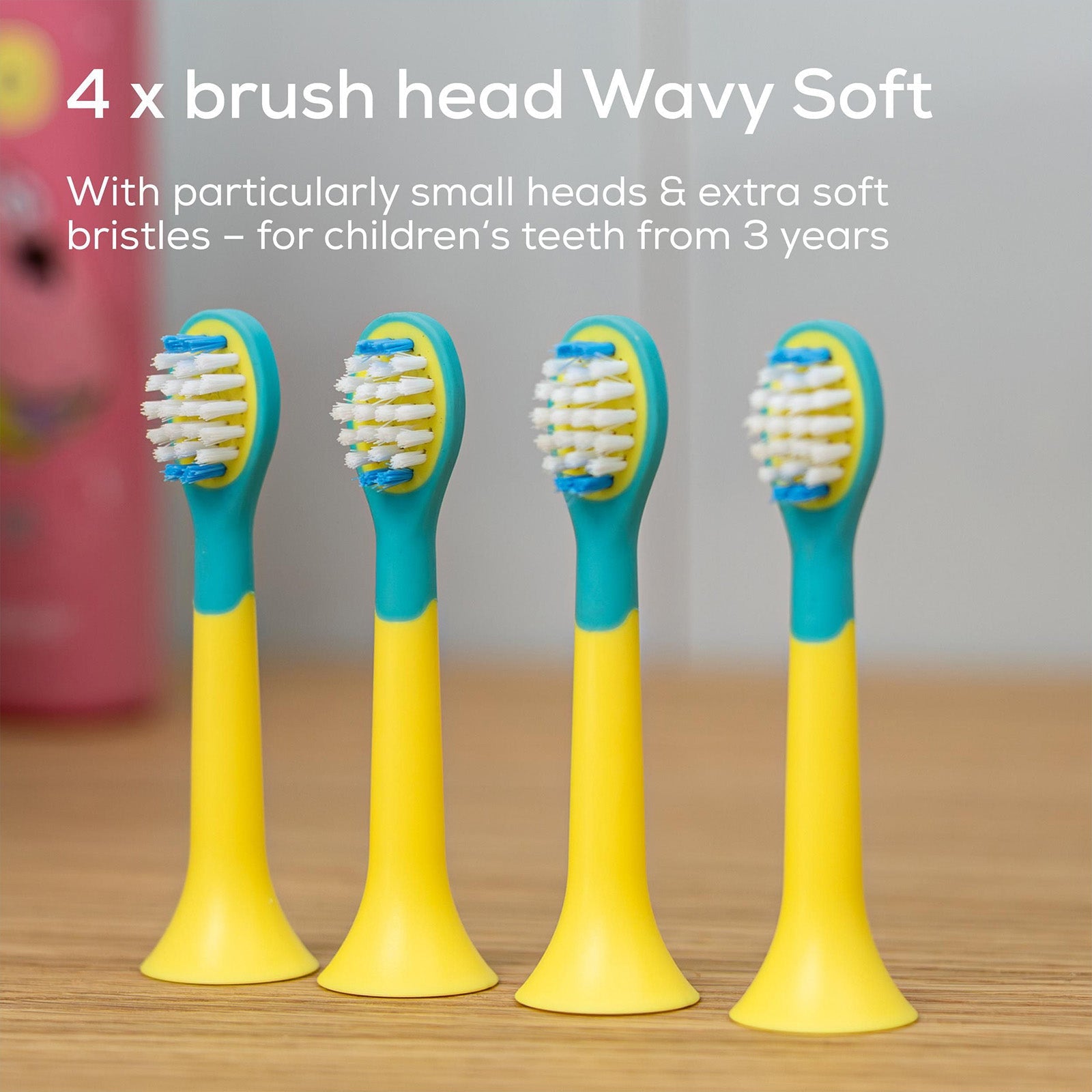 Beurer Germany Wavy Soft Sonic Toothbrush Heads | 4 Pack | Ages 3 and Up