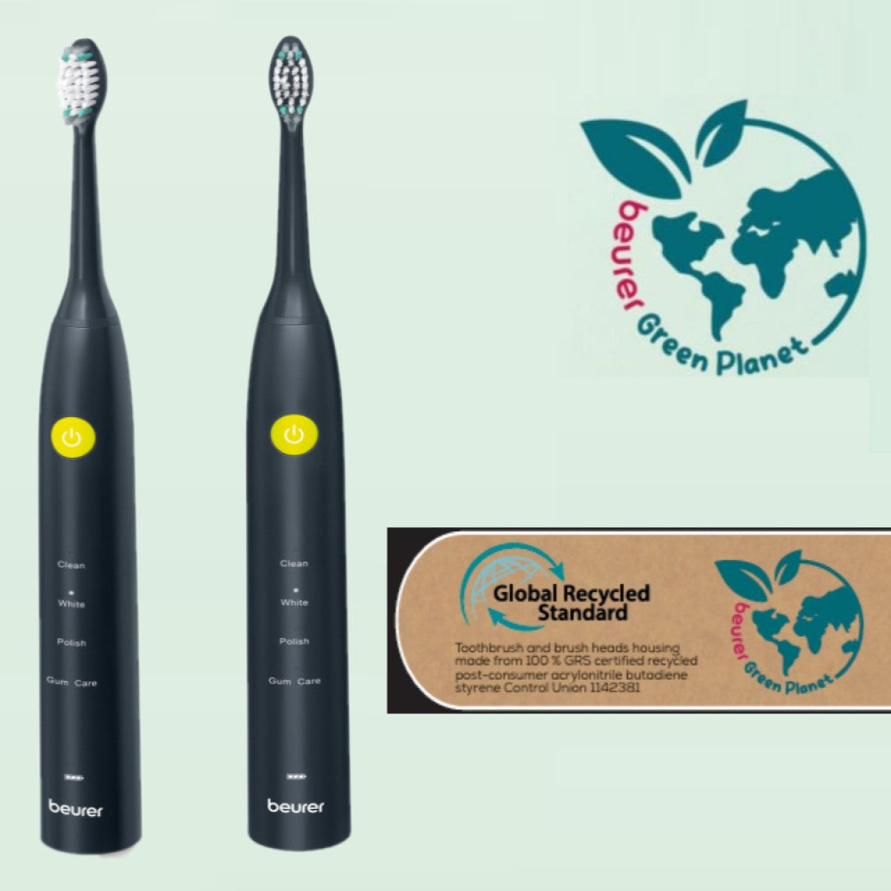 Beurer SC 30 Electric Toothbrush | Sonic Technology for Healthy Teeth & Gums | Eco-Friendly | Jet Black