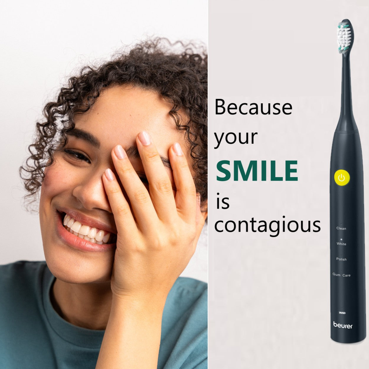 Beurer SC 30 Electric Toothbrush | Sonic Technology for Healthy Teeth & Gums | Eco-Friendly | Jet Black