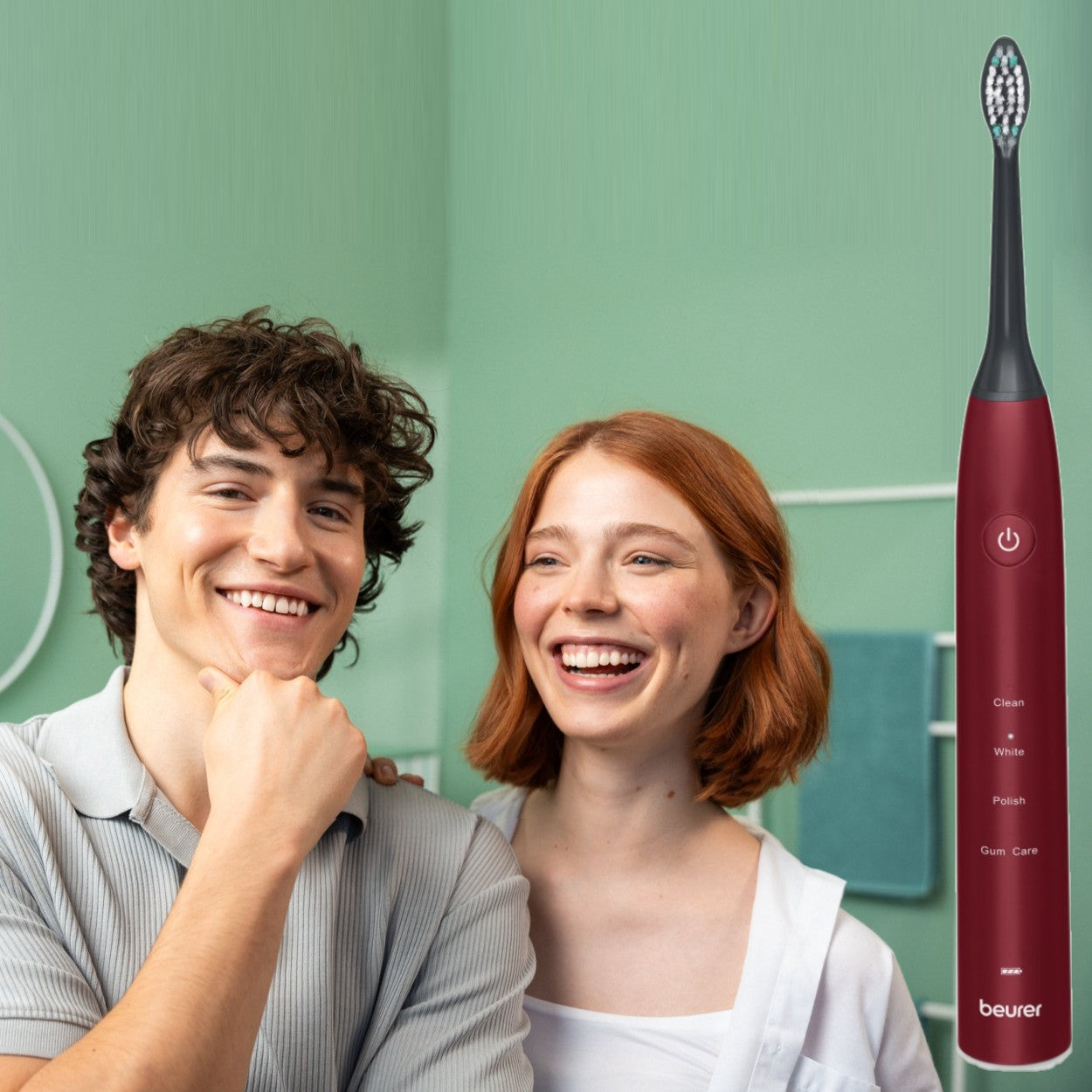 Beurer SC 30 LE25 Rechargeable Electric Sonic Toothbrush | Advanced Sonic Cleaning | Eco-Friendly | Ltd Edition Ripe Cherry Red