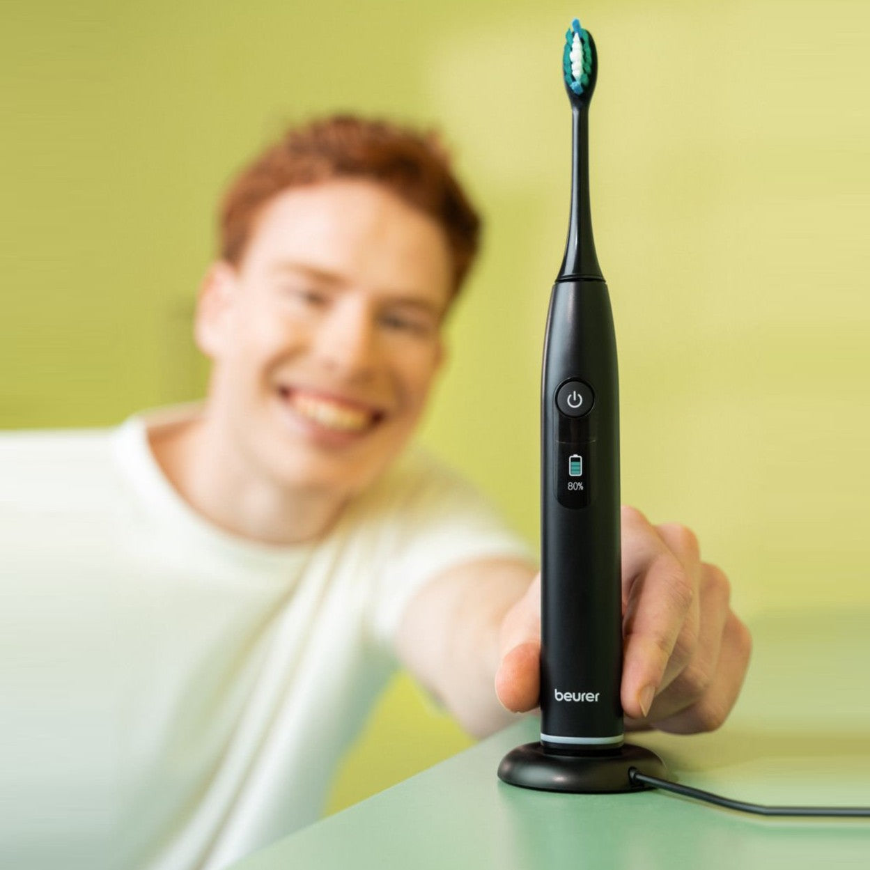 Beurer SC 50 Electric Toothbrush | Advanced Sonic Technology for Healthy Teeth & Gums | Eco-Friendly | Midnight Ink Black