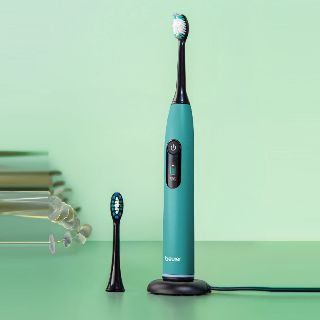 Beurer SC 50 Electric Toothbrush | Advanced Sonic Technology for Healthy Teeth & Gums | Eco-Friendly | Ocean Breeze Blue