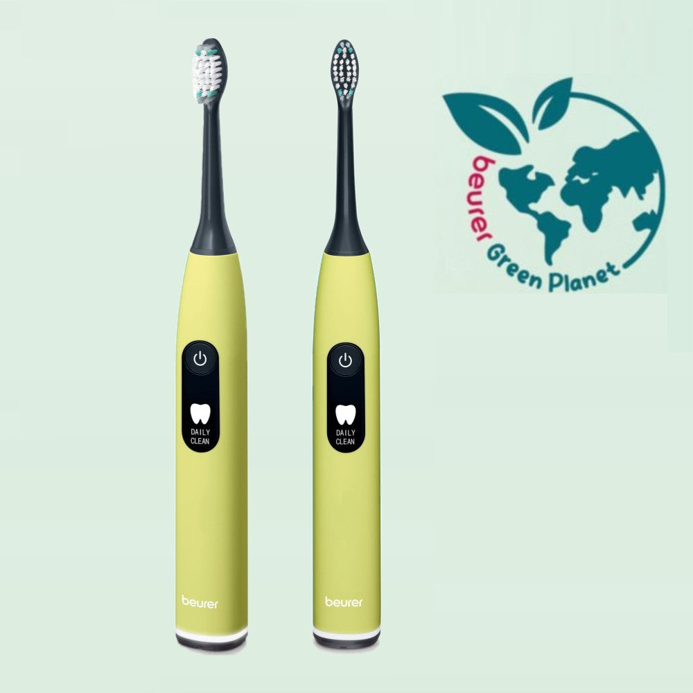 Beurer SC 50 Electric Toothbrush | Advanced Sonic Technology for Healthy Teeth & Gums | Eco-Friendly | Splashy Lemon Yellow