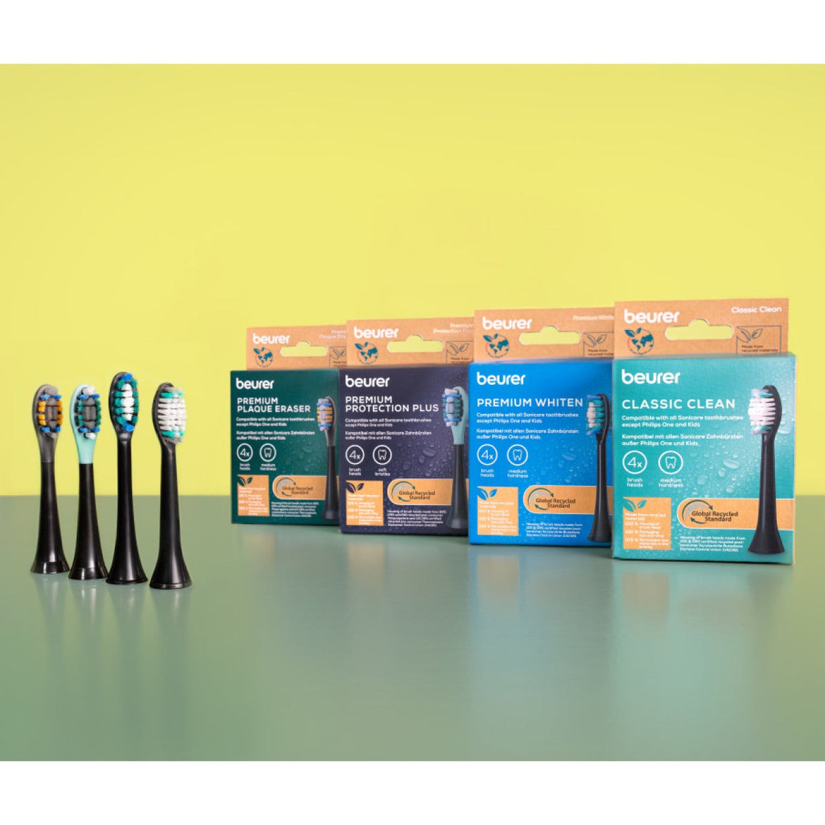 Beurer Plaque Eraser Brush Heads: Thorough Dental Care. For Beurer SC Sonic & Most Philips Sonicare Toothbrushes