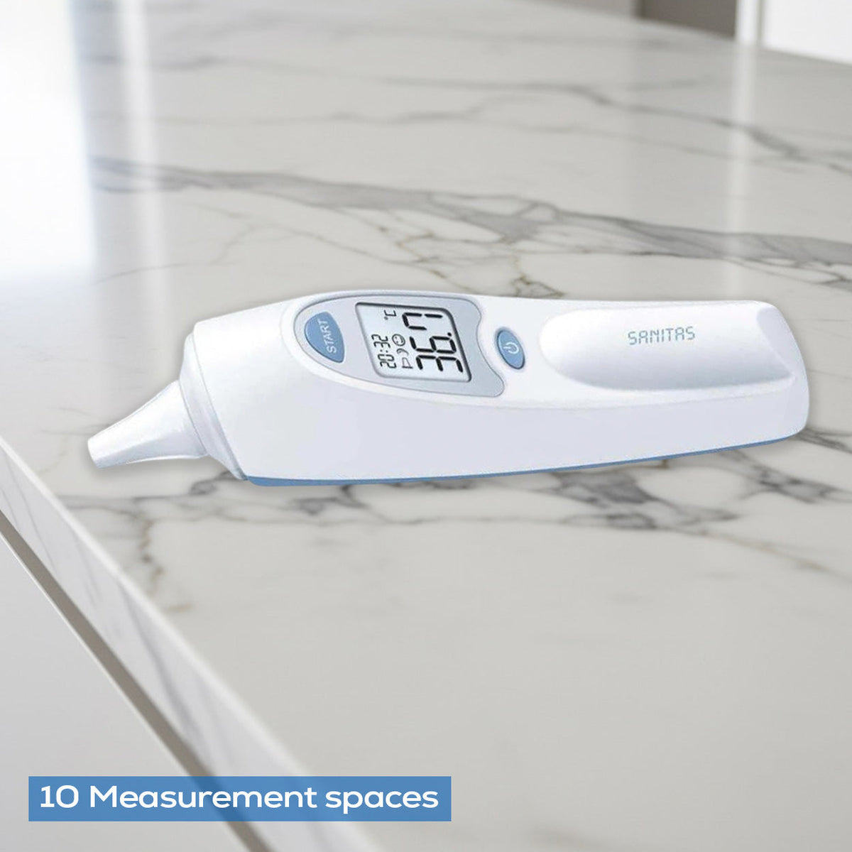 Sanitas Digital In-Ear Thermometer | Fast Accurate Readings | Protective Caps Included | SFT 53