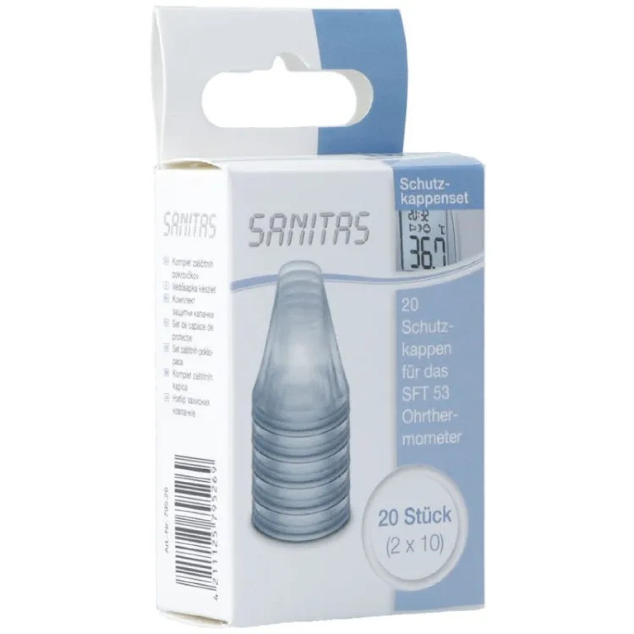 Sanitas Protective Caps for Use with SFT 53 In-Ear Thermometer: Box of 20