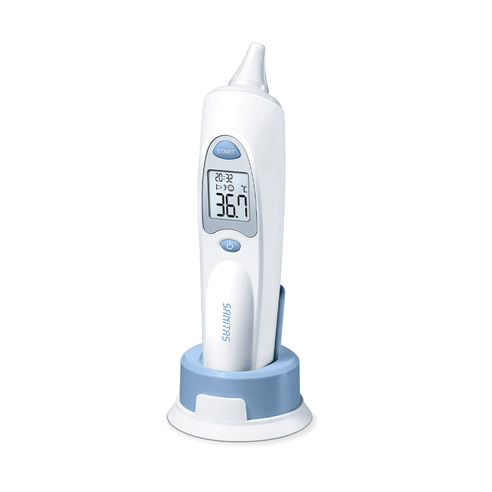 Demo - Sanitas Thermometer: Digital In-Ear Thermometer with Protective Caps SFT 53