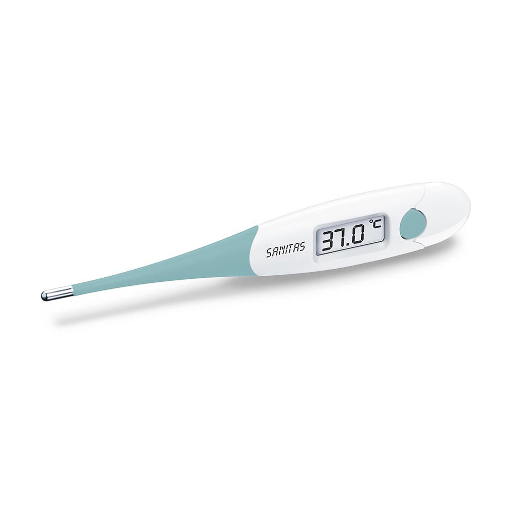 Sanitas Digital Thermometer | Fast Accurate Readings | Fever Alarm | Waterproof Tip | SFT 08