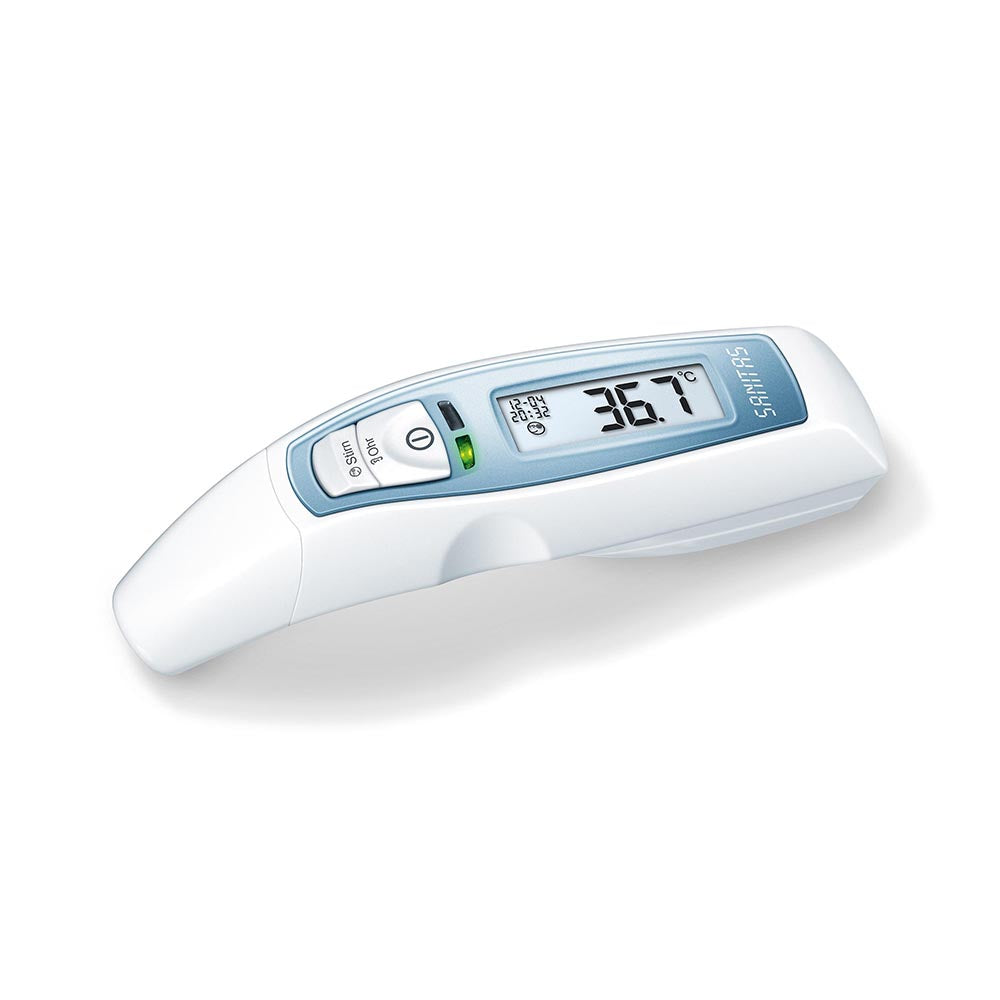 Sanitas Multi-Function Thermometer | Forehead, Ear & Room Temperature | Fast Reading | Fever Alarm | SFT 65