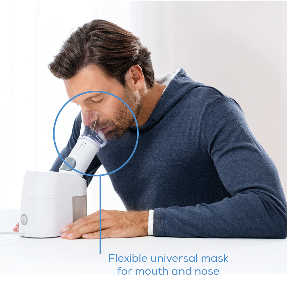 Beurer SI 40: 2-in-1 Steam Vaporiser: Inhaler Eases Colds & Allergies and Facial Steamer Hydrates Pores