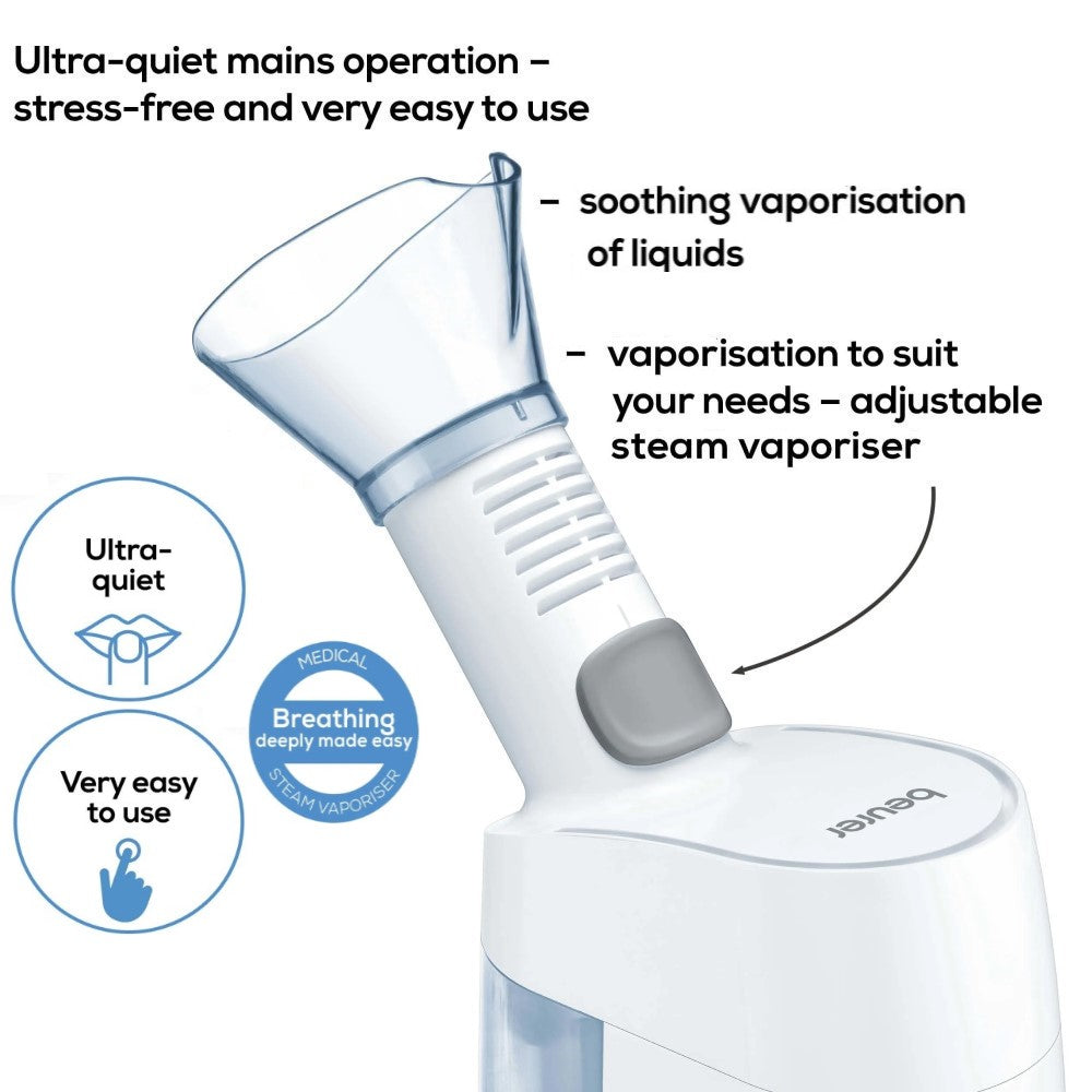 Demo - Beurer Steam Vaporiser & Inhaler: Ease Colds/Coughs or Facial Steamer SI 40