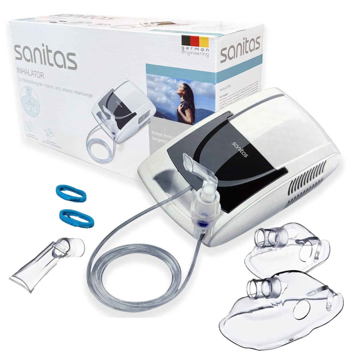 Sanitas Nebuliser | Respiratory Treatment for Kids & Adults | Compressed Air Technology | SIH 21/1