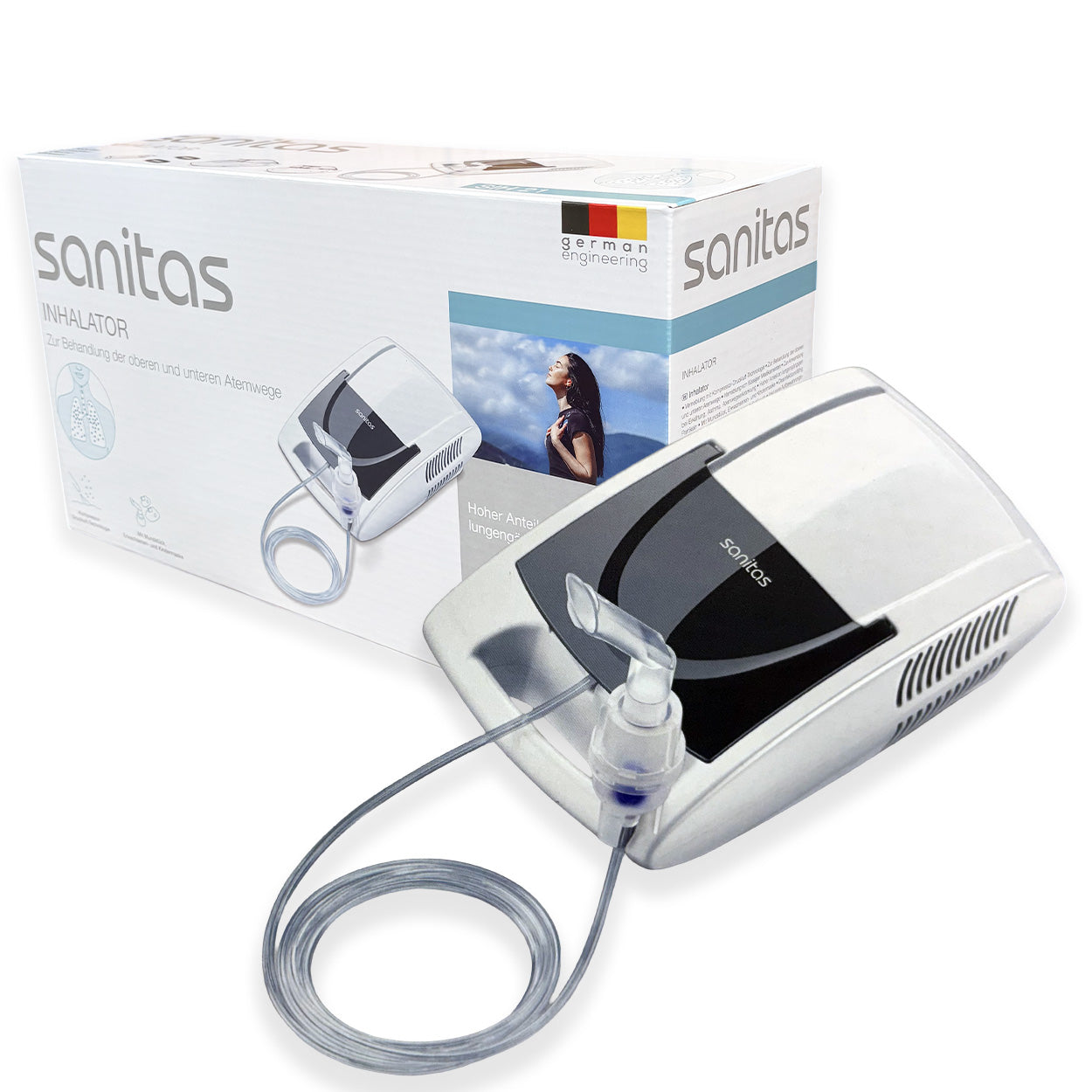 Sanitas Nebuliser | Respiratory Treatment for Kids & Adults | Compressed Air Technology | SIH 21/1