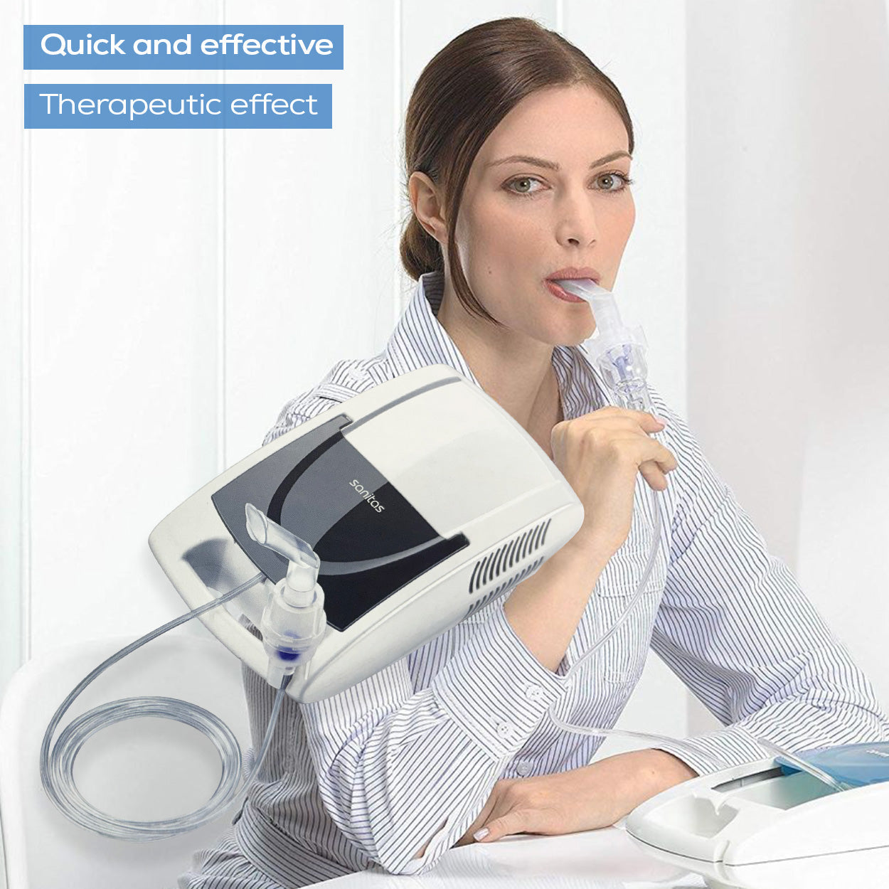 Sanitas Nebuliser | Respiratory Treatment for Kids & Adults | Compressed Air Technology | SIH 21/1