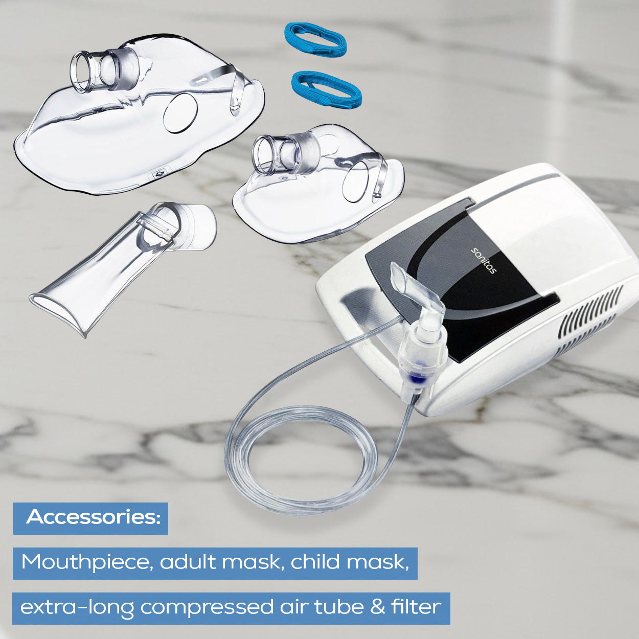 Sanitas Nebuliser | Respiratory Treatment for Kids & Adults | Compressed Air Technology | SIH 21/1