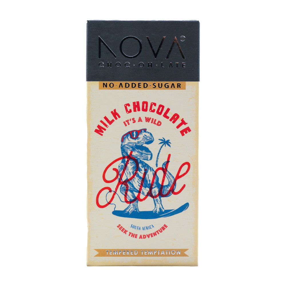 NOVA Artisanal Tempered Chocolate (No Added Sugar) - Milk Slab 100g