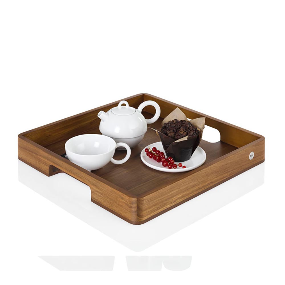 AdHoc Square Wooden Serving Tray with Handles SERVE SQUARE 40X40X5cm