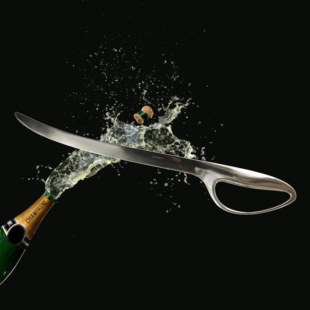 Vagnbys Champagne Sabre With Mirror Finish + FREE GIFT - Champagne Pourer