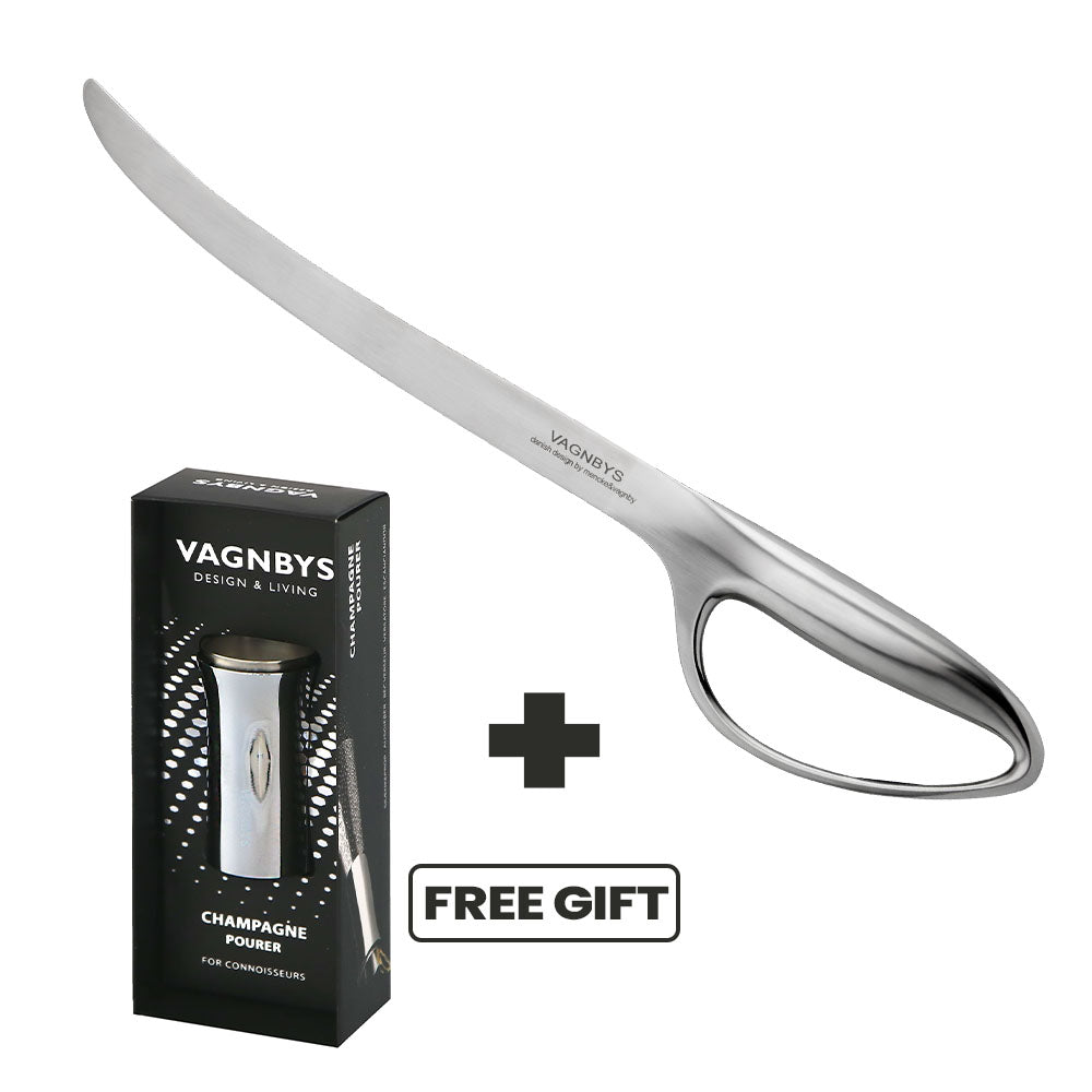 Vagnbys Champagne Sabre With Mirror Finish + FREE GIFT - Champagne Pourer