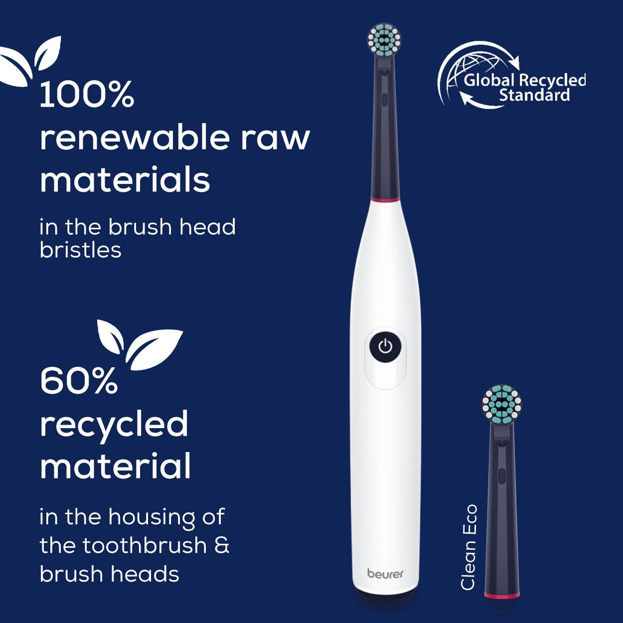 Beurer TB 15 Electric Toothbrush: Thorough Plaque Removal & Clean Teeth. USB Rechargeable. Eco-Friendly