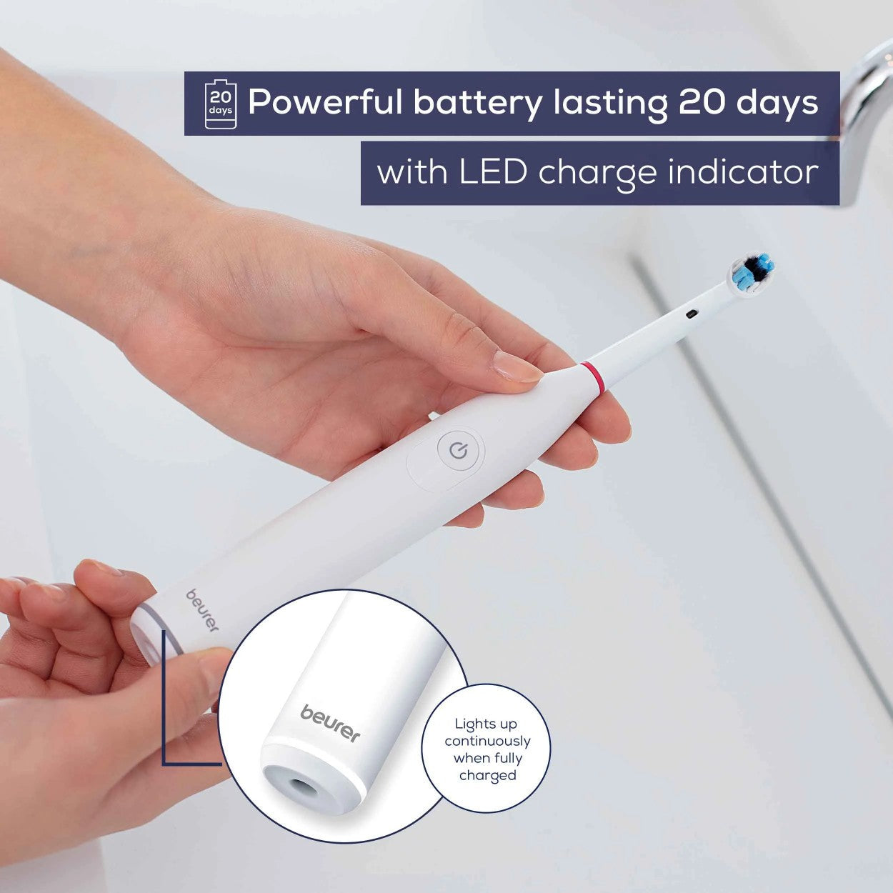 Beurer Electric Toothbrush TB 30 Oscillating & Pulsating Technology - 2 Programs