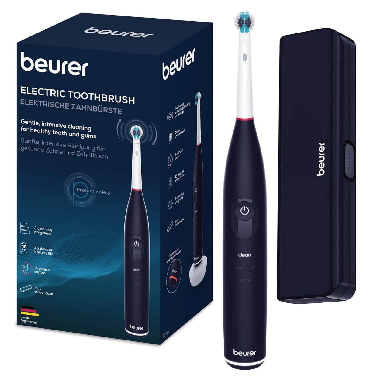 Beurer Electric Toothbrush TB 50 Pressure Sensor & Timer - 3 Programs